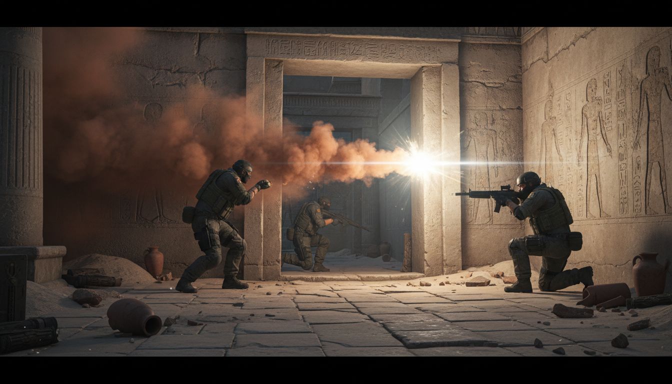 Synchroniser fumigènes et flashs sur Anubis : clés pour l’action d’équipe