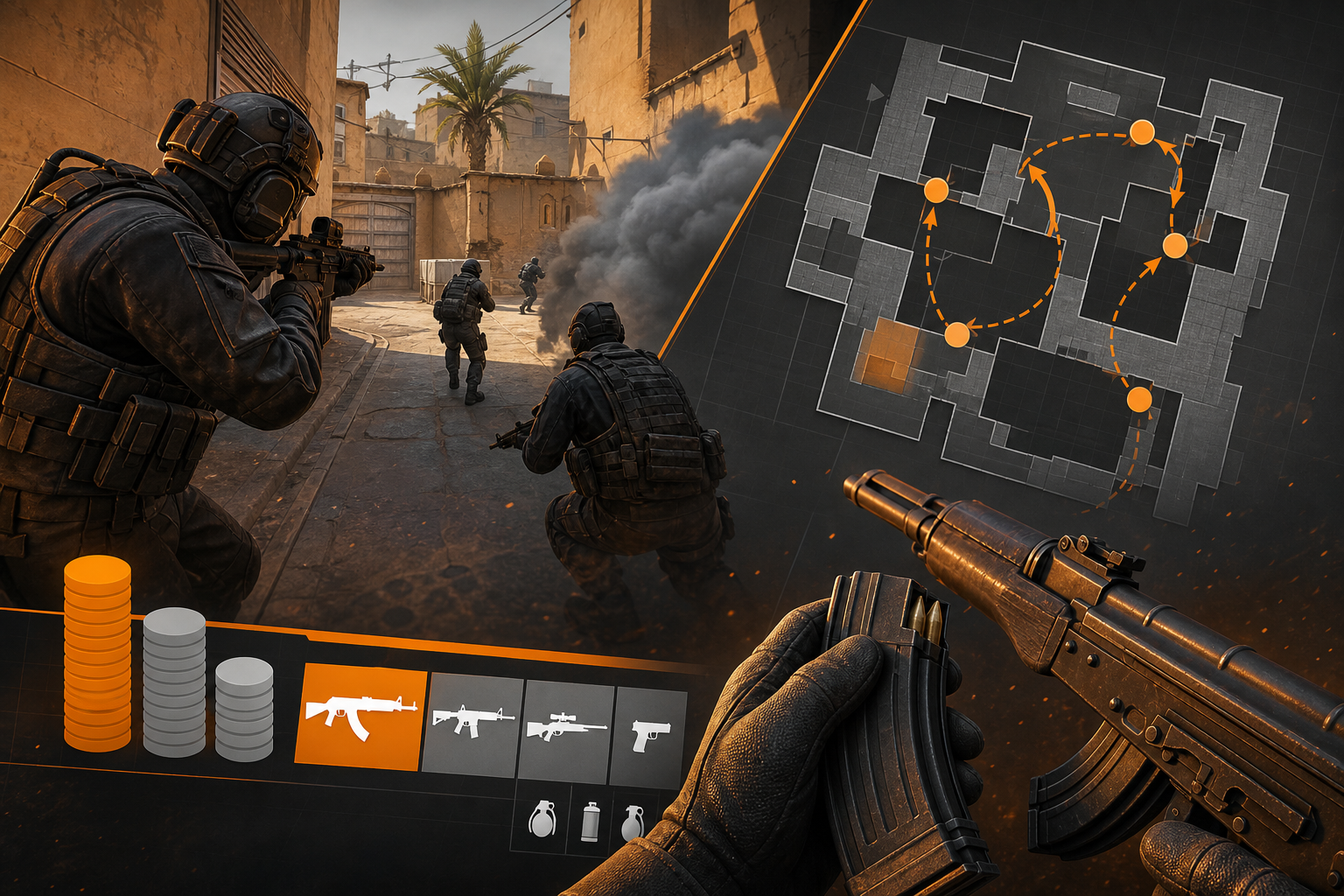 Adaptación de las rotaciones del equipo y la economía a las recargas de cargadores en Counter-Strike 2