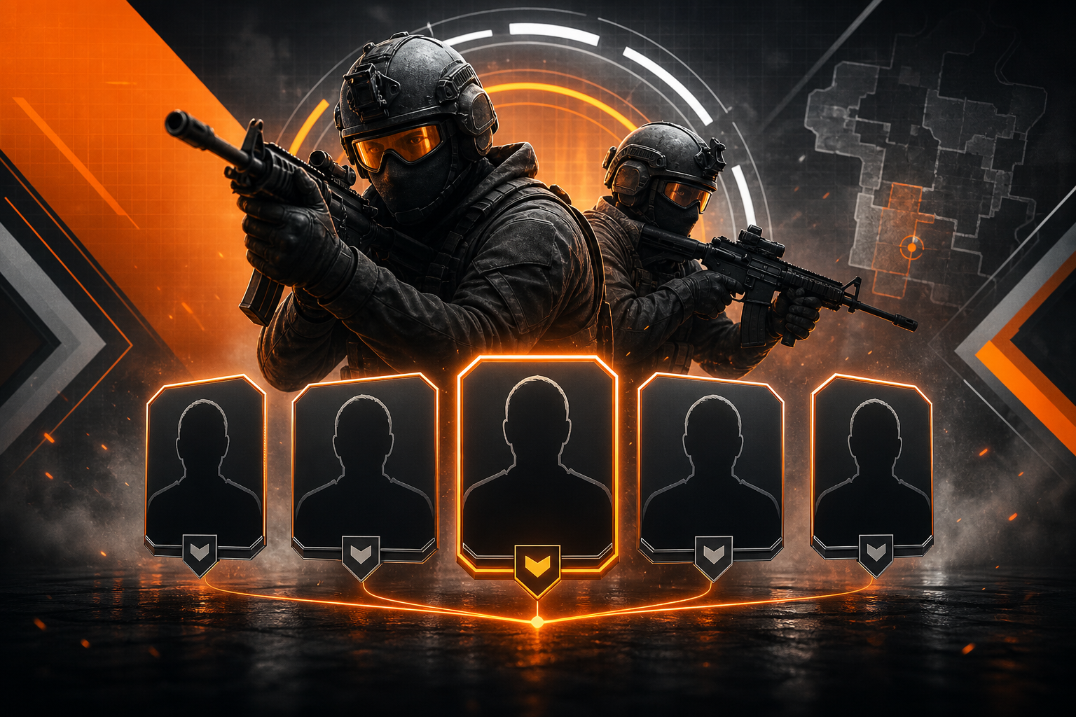 Build your five-stack in minutes with verified profiles and instant 5v5 scrims