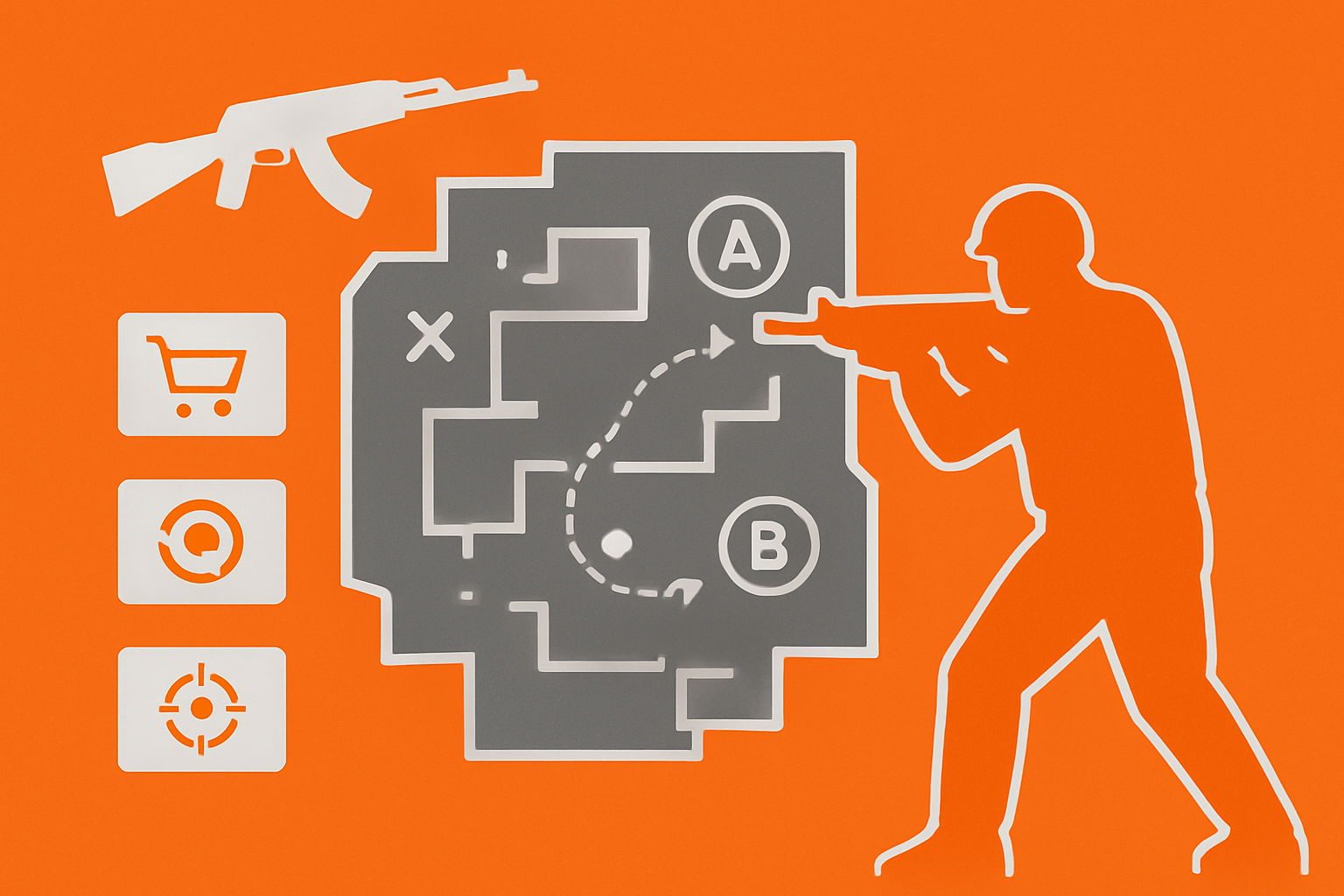 Coordinated buys, utility and rotations for winning short-format competitive matches