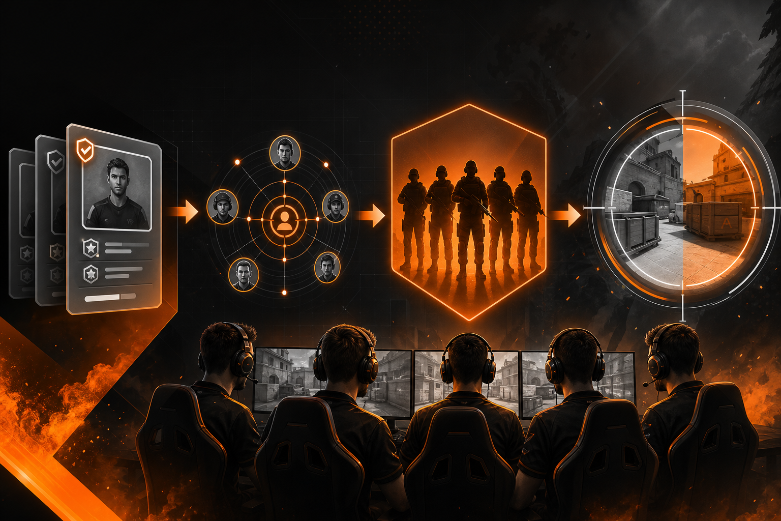 How QuickFrag streamlines building a five-stack, from verified profiles to instant scrims